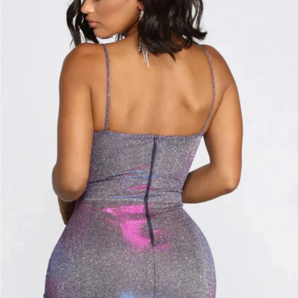Windsor Time To Shine Glitter Mini Dress Size Medium - Picture 3 of 14